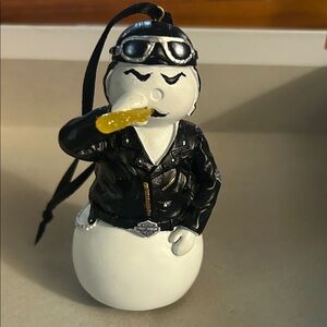Biker Snowman Ornament Harley Davidson 2017